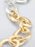 John Lewis mixed plate irregular link bracelet 17cm, imported from the UK