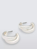 John Lewis Double Overlapped Hoop Earrings
