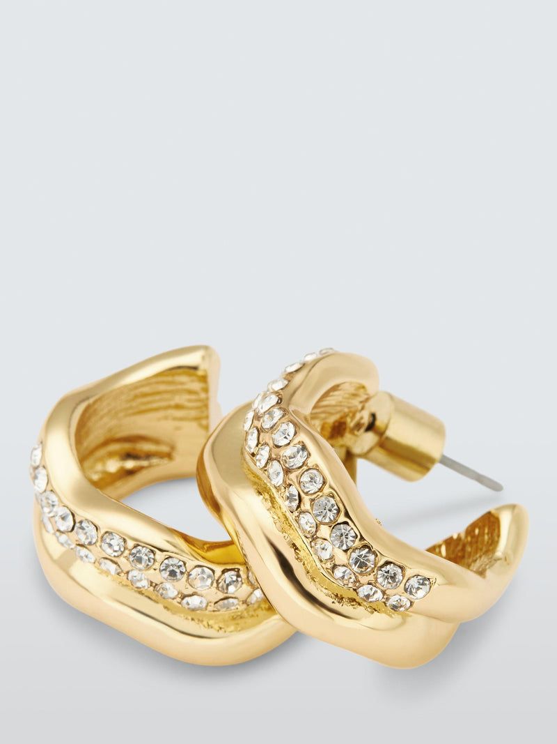 John Lewis diamante wavy hoop earrings (British brand)