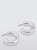 John Lewis Medium Polished Half Hoop Earrings
