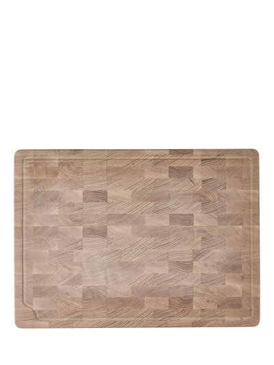 John Lewis Neptune Orford Solid End-Grain Oak Wood Chopping Board, 55cm- Buy online at McGrocer