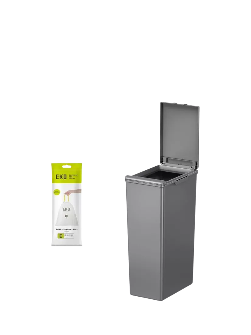 EKO twin touch waste bin grey 30L, imported from the UK
