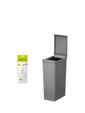 EKO twin touch waste bin grey 30L, imported from the UK