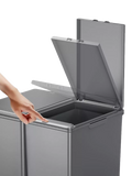 EKO twin touch waste bin grey 30L, imported from the UK