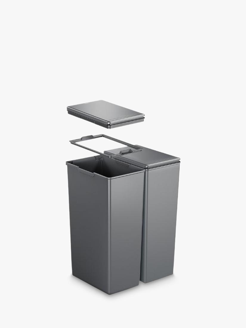 EKO twin touch waste bin grey 30L, imported from the UK