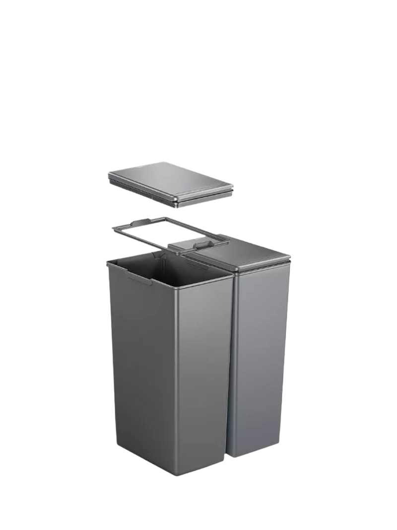 EKO twin touch waste bin grey 30L, imported from the UK