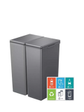 EKO twin touch waste bin grey 30L, imported from the UK
