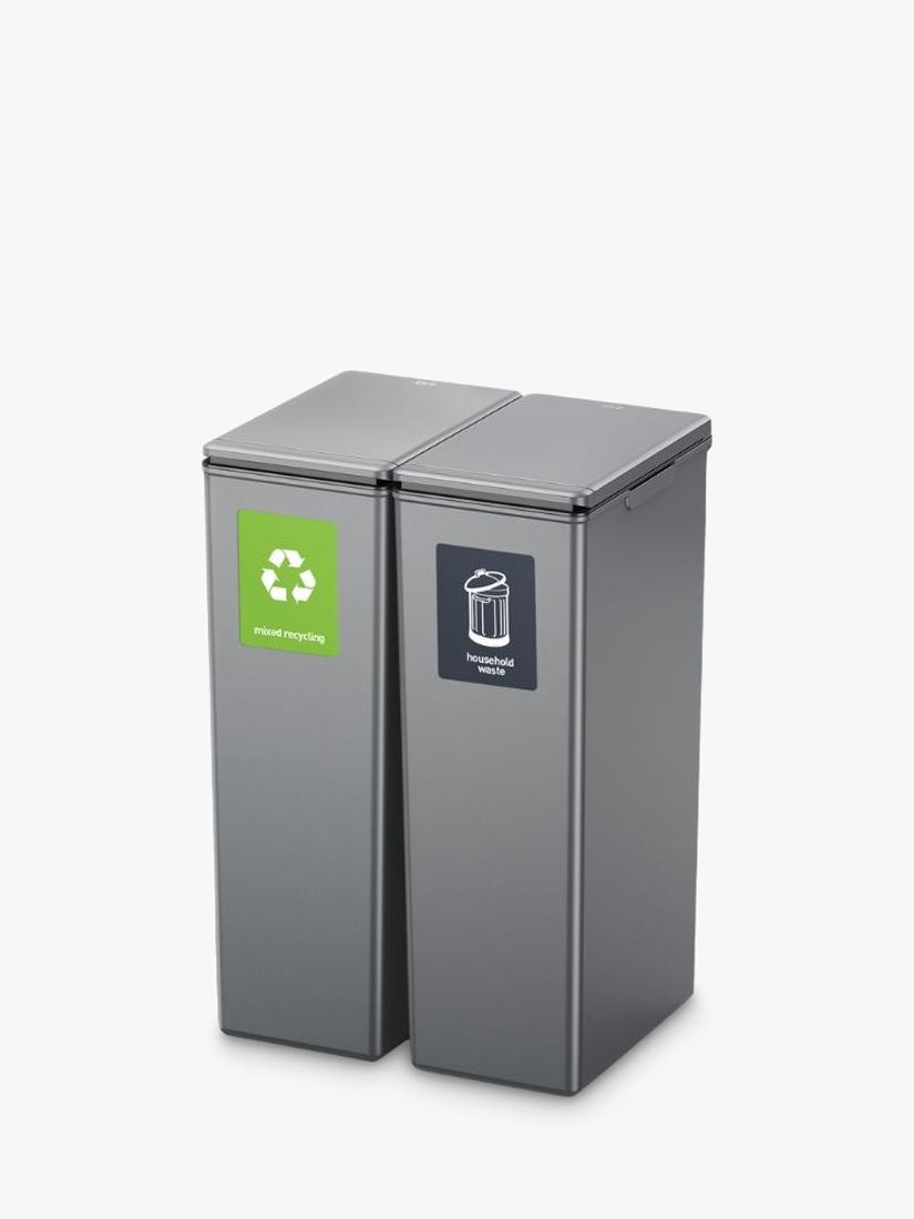 EKO twin touch waste bin grey 30L, imported from the UK