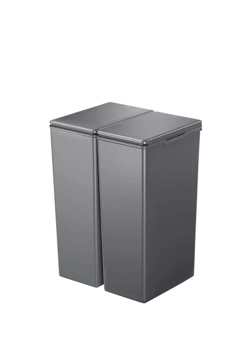 EKO Morandi twin touch bin grey 40L, imported from the UK