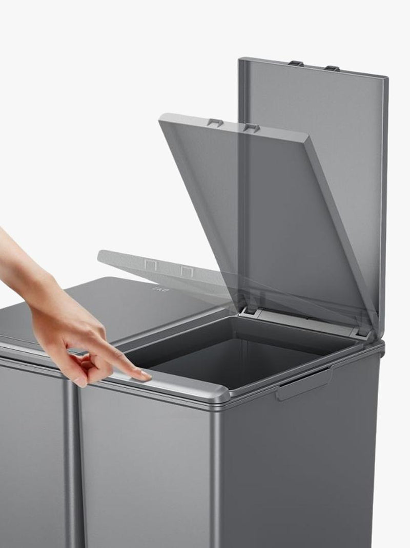 EKO Morandi twin touch bin grey 40L, imported from the UK