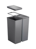 EKO Morandi twin touch bin grey 40L, imported from the UK