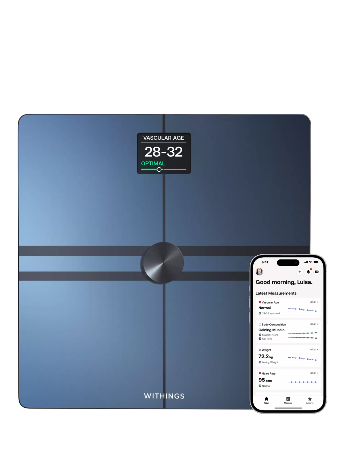 Withings Body Comp smart bathroom scale with body composition tracking, UK version