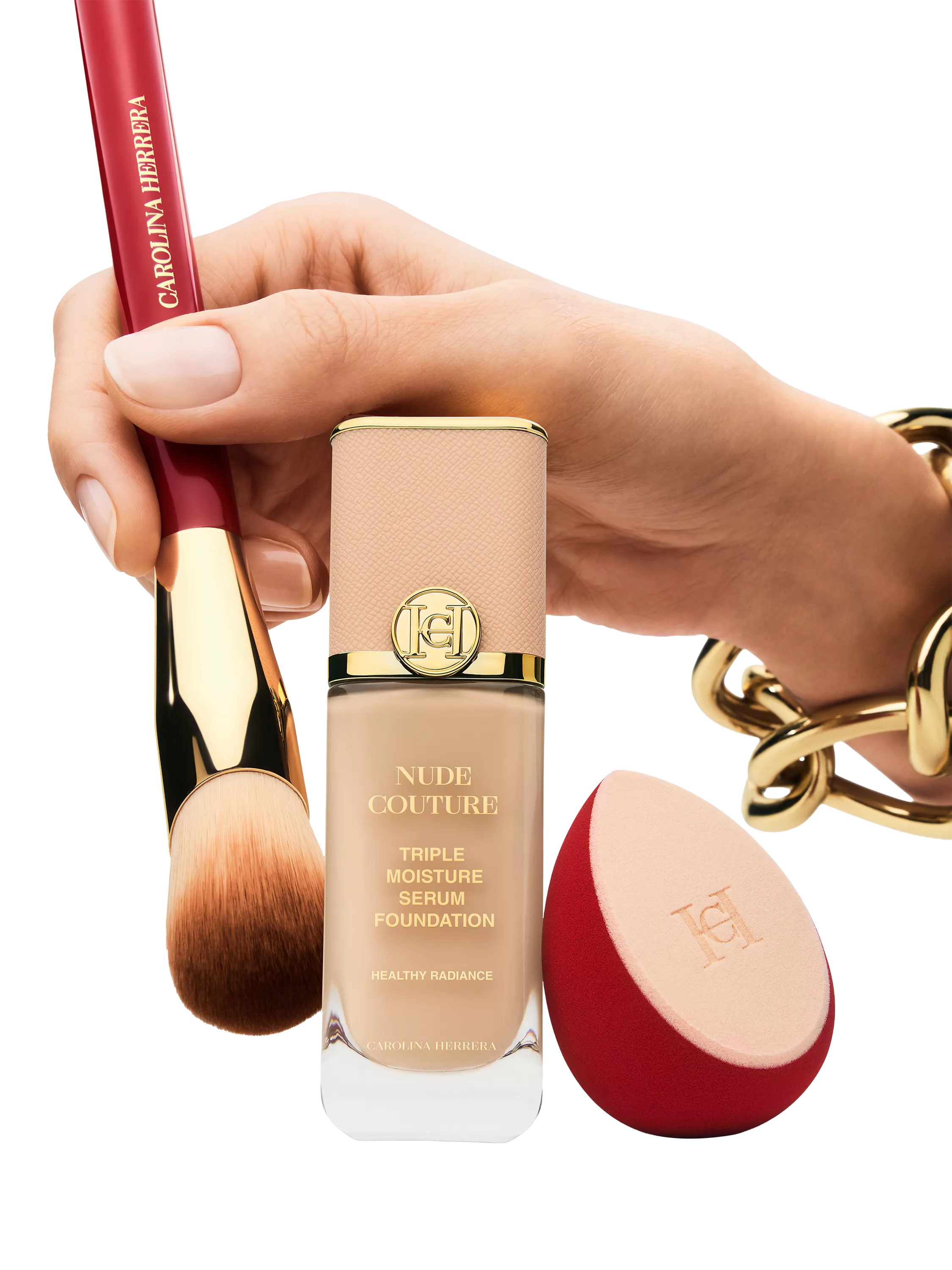 Carolina Herrera duo-faced makeup sponge 61.68g, imported from the UK