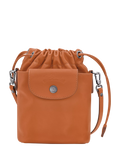 Longchamp Pliage Extra Small Leather Bucket Bag, Cashew