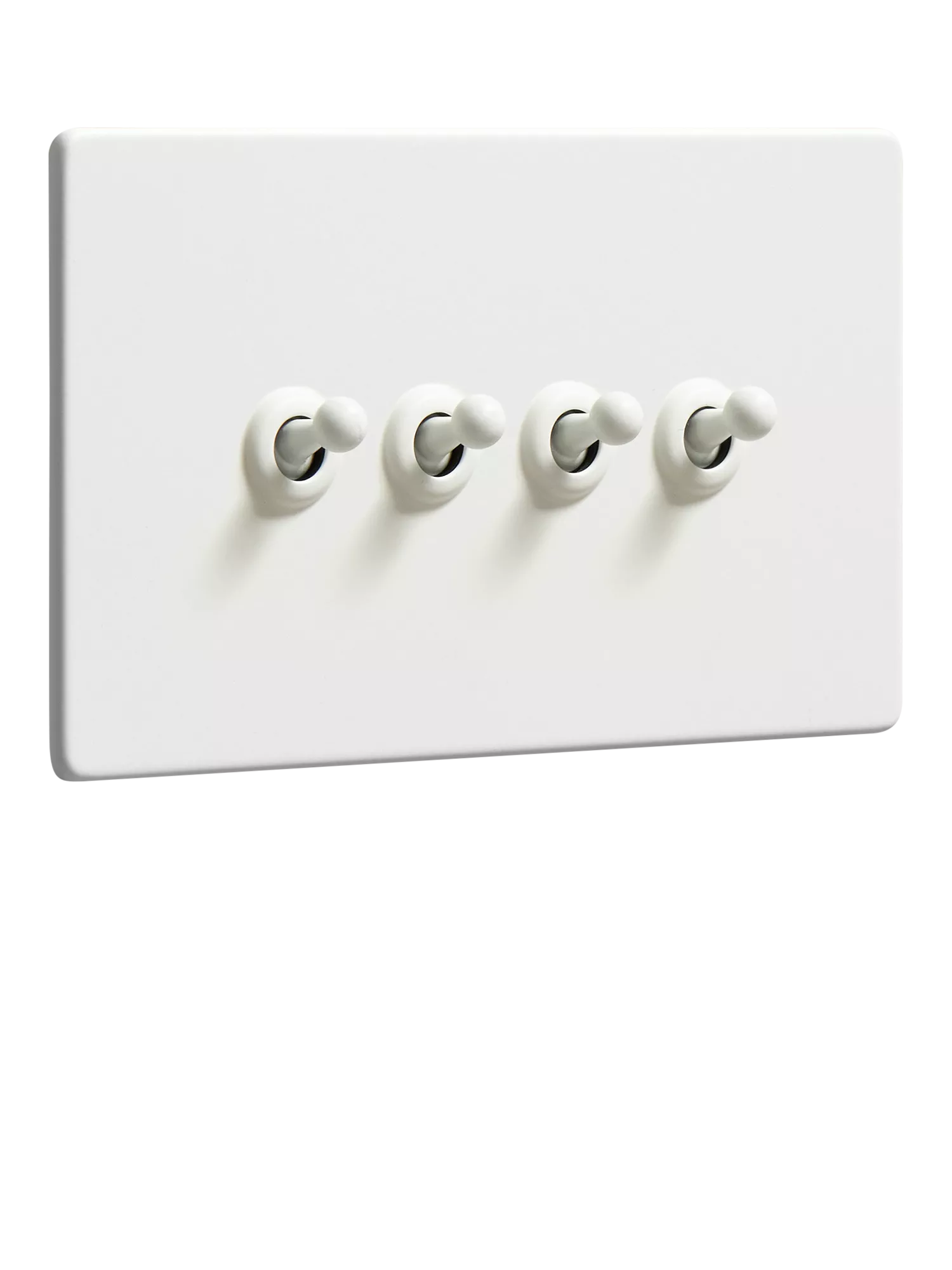 Dowsing & Reynolds Soft White Quadruple Toggle Switch