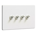 Dowsing & Reynolds Soft White Quadruple Toggle Switch