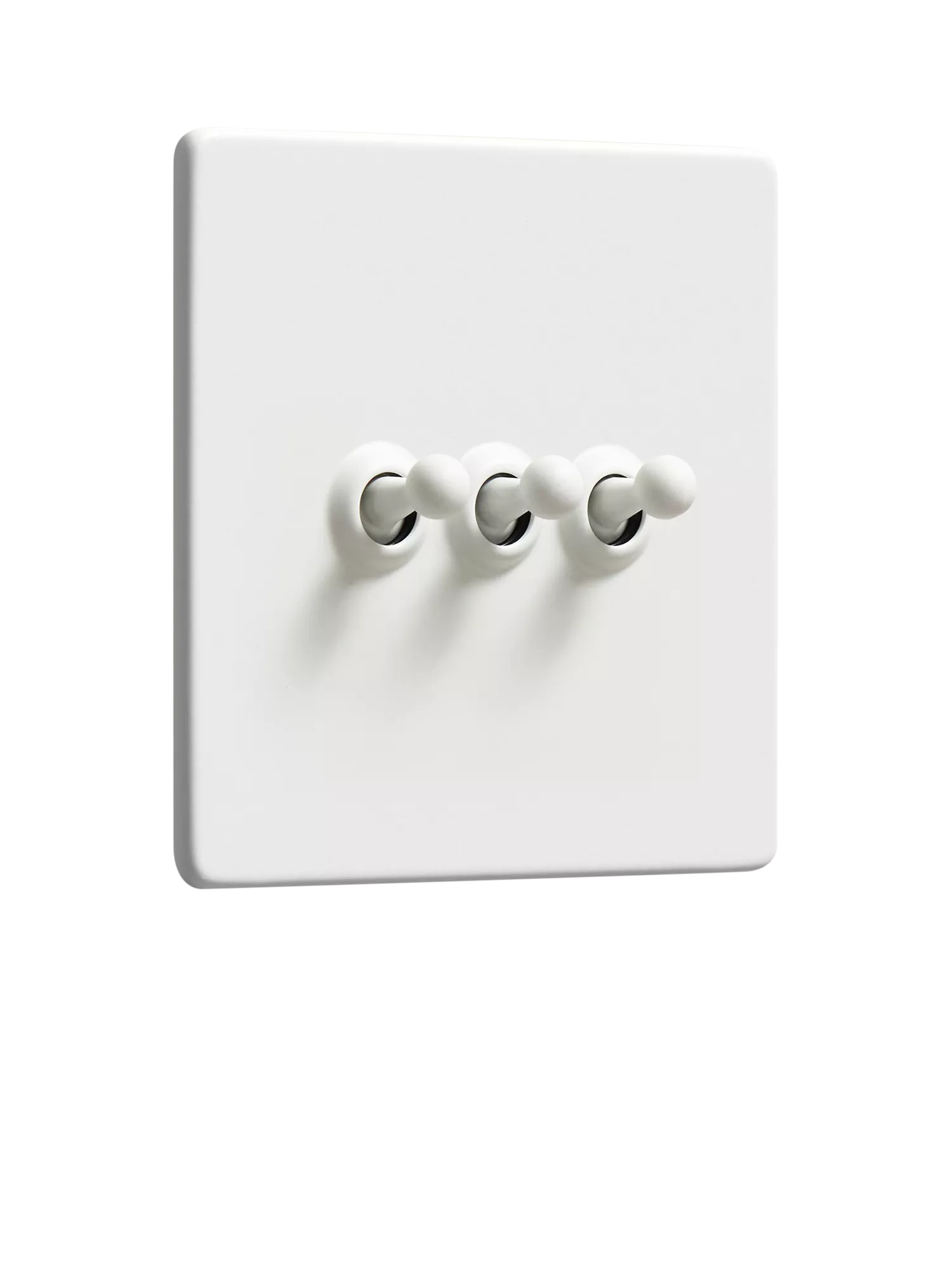 Dowsing & Reynolds Soft White Triple Toggle Light Switch