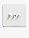 Dowsing & Reynolds Soft White triple toggle switch - British brand
