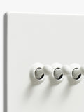 Dowsing & Reynolds Soft White triple toggle switch - British brand
