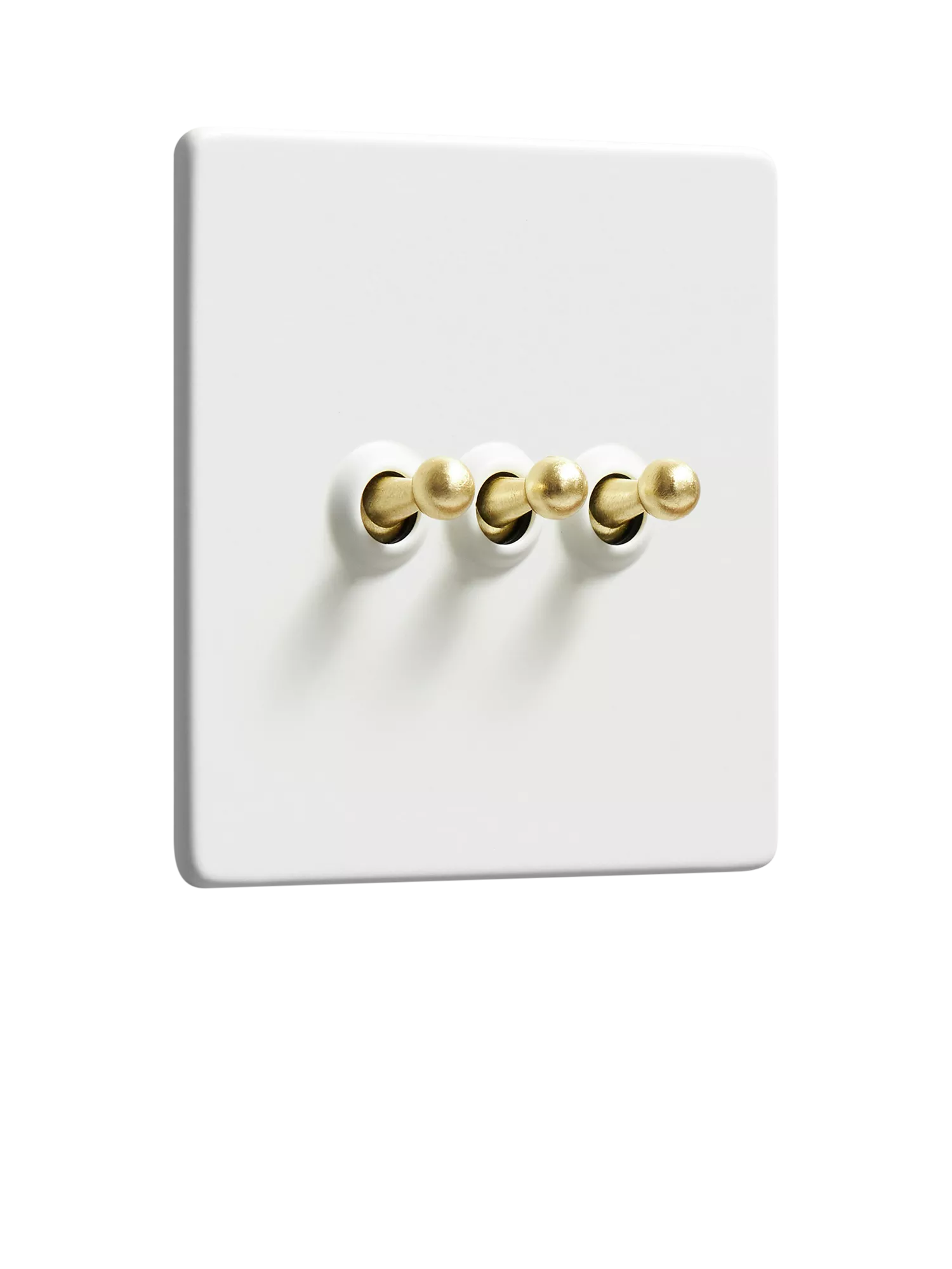 Dowsing & Reynolds Soft White triple toggle switch - British brand