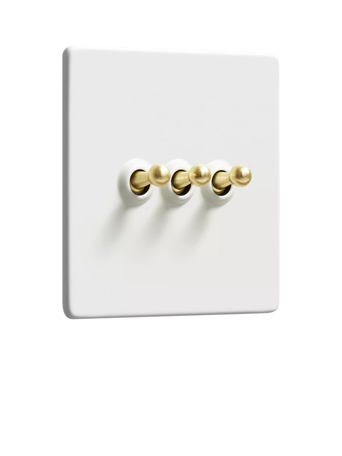 Dowsing & Reynolds Soft White triple toggle switch - British brand