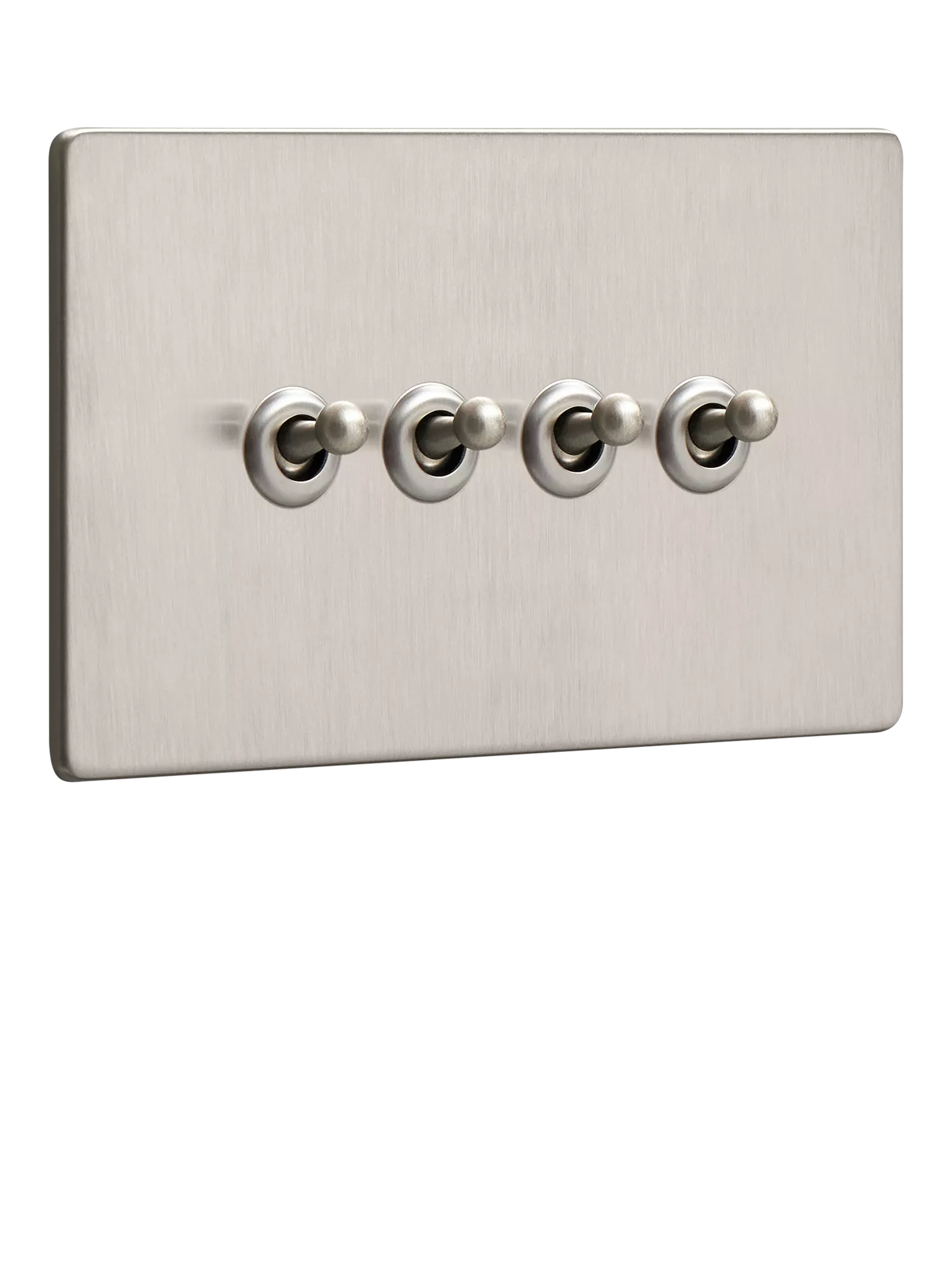 Dowsing & Reynolds Soft Silver Quadruple Toggle Switch