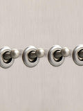 Dowsing & Reynolds soft silver quadruple toggle switch, imported from the UK