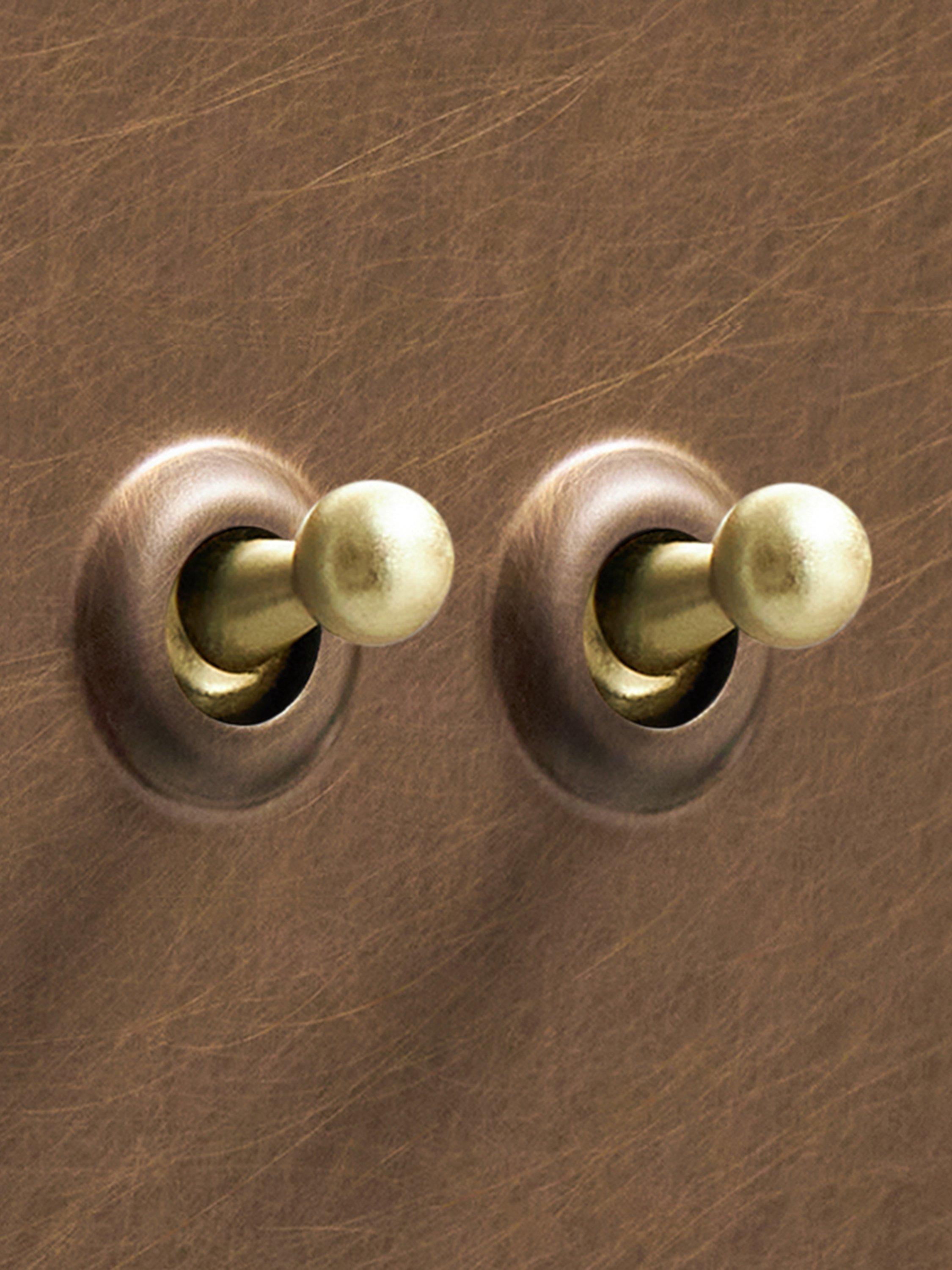 Dowsing & Reynolds antique brass double toggle switch, UK version