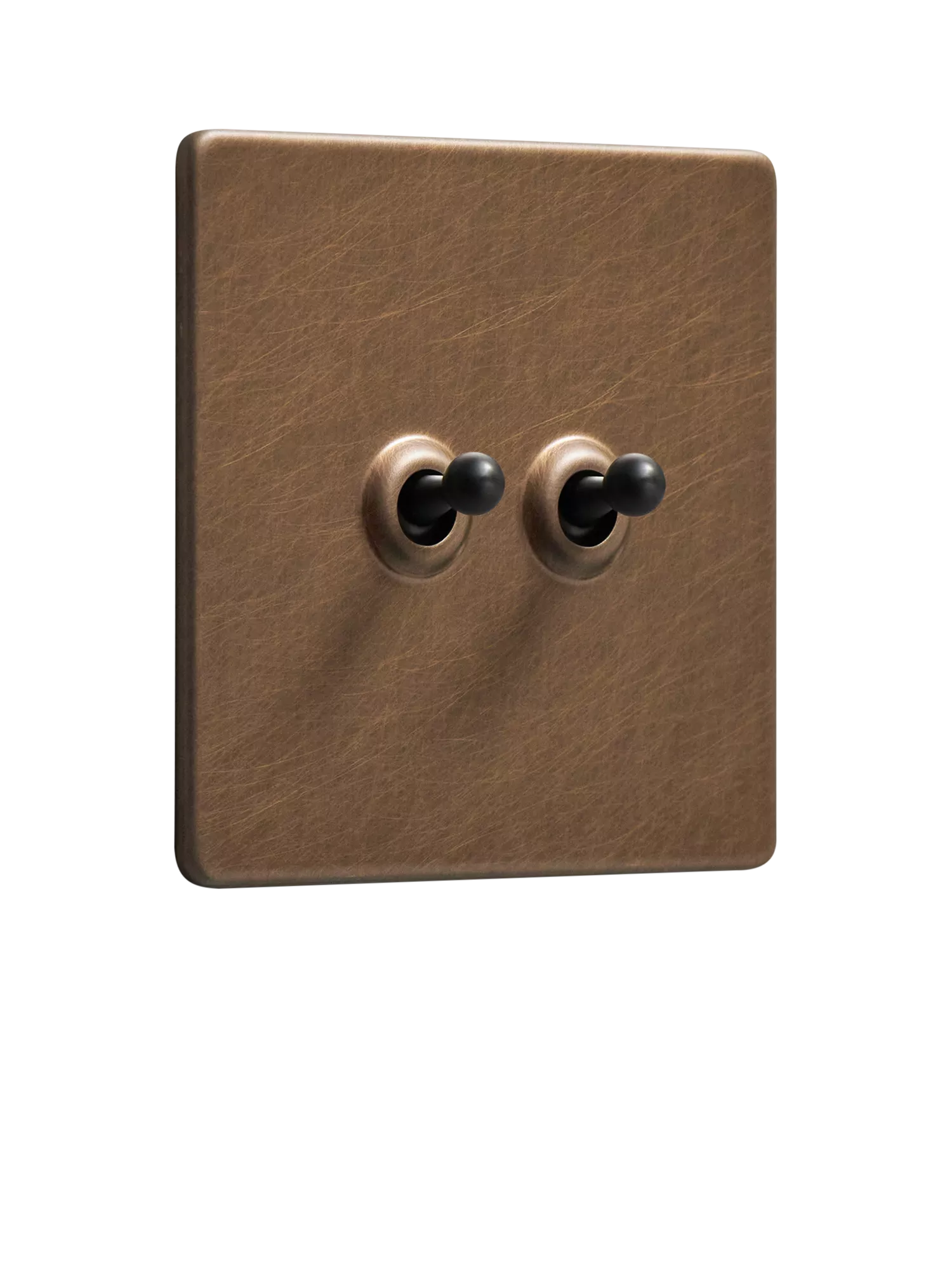 Dowsing & Reynolds Antique Brass Double Toggle Light Switch