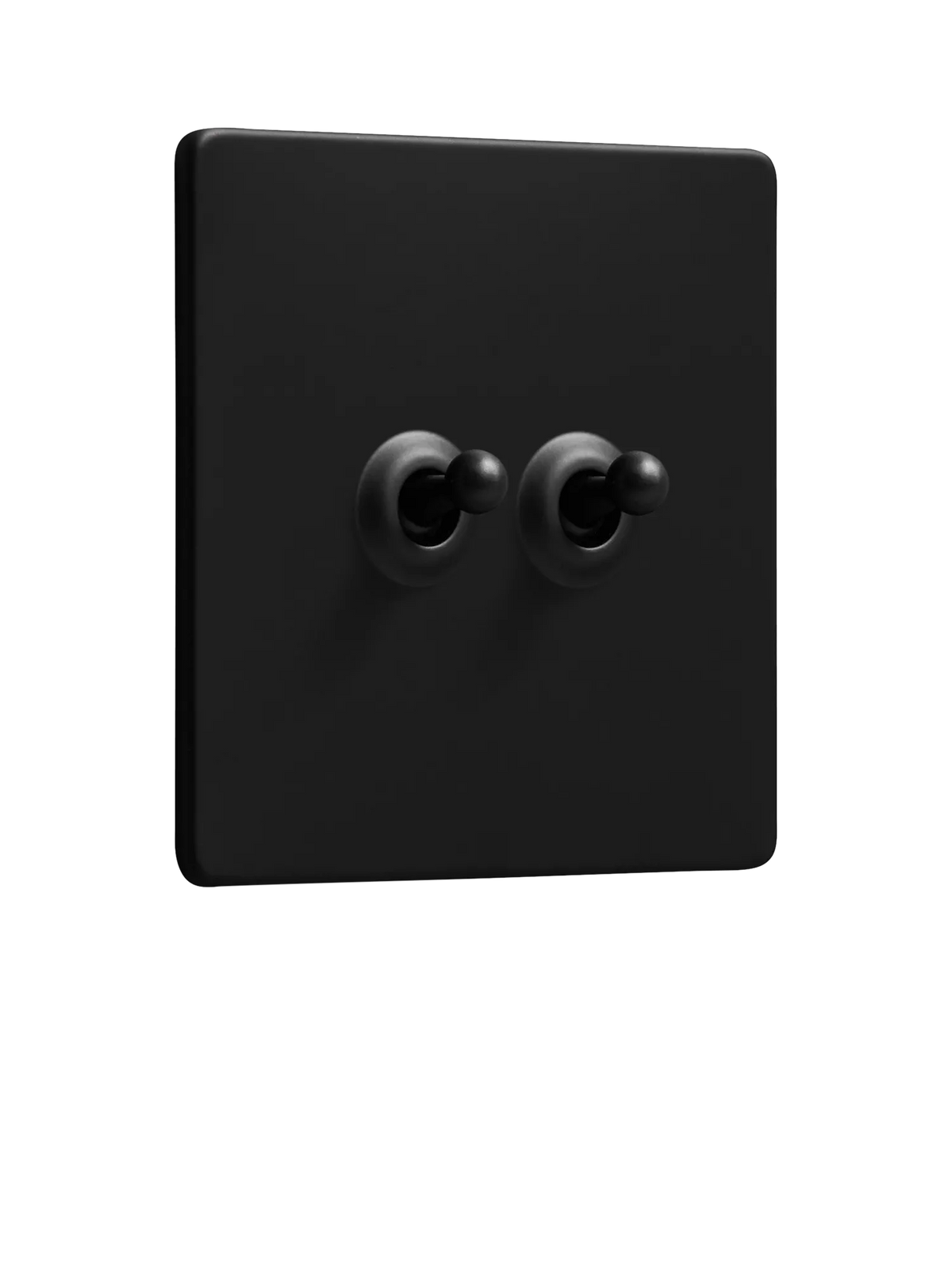 Dowsing & Reynolds matt black double toggle switch - British product