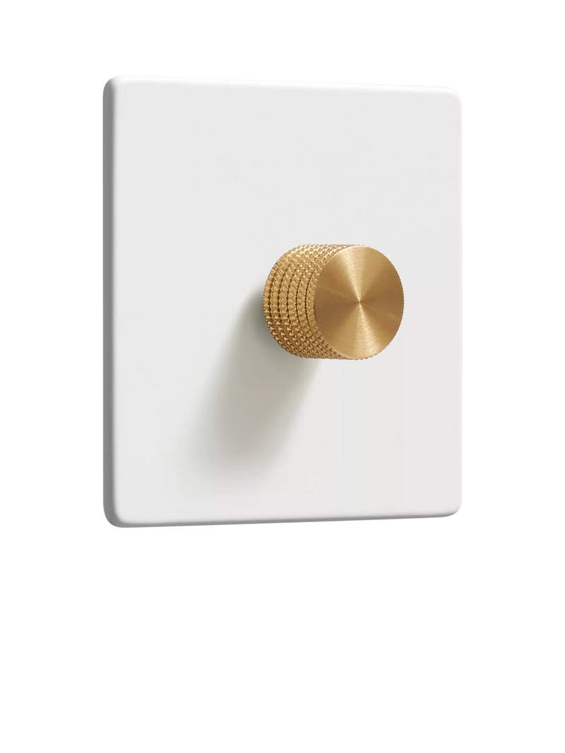 Dowsing & Reynolds single soft white dimmer switch, UK version