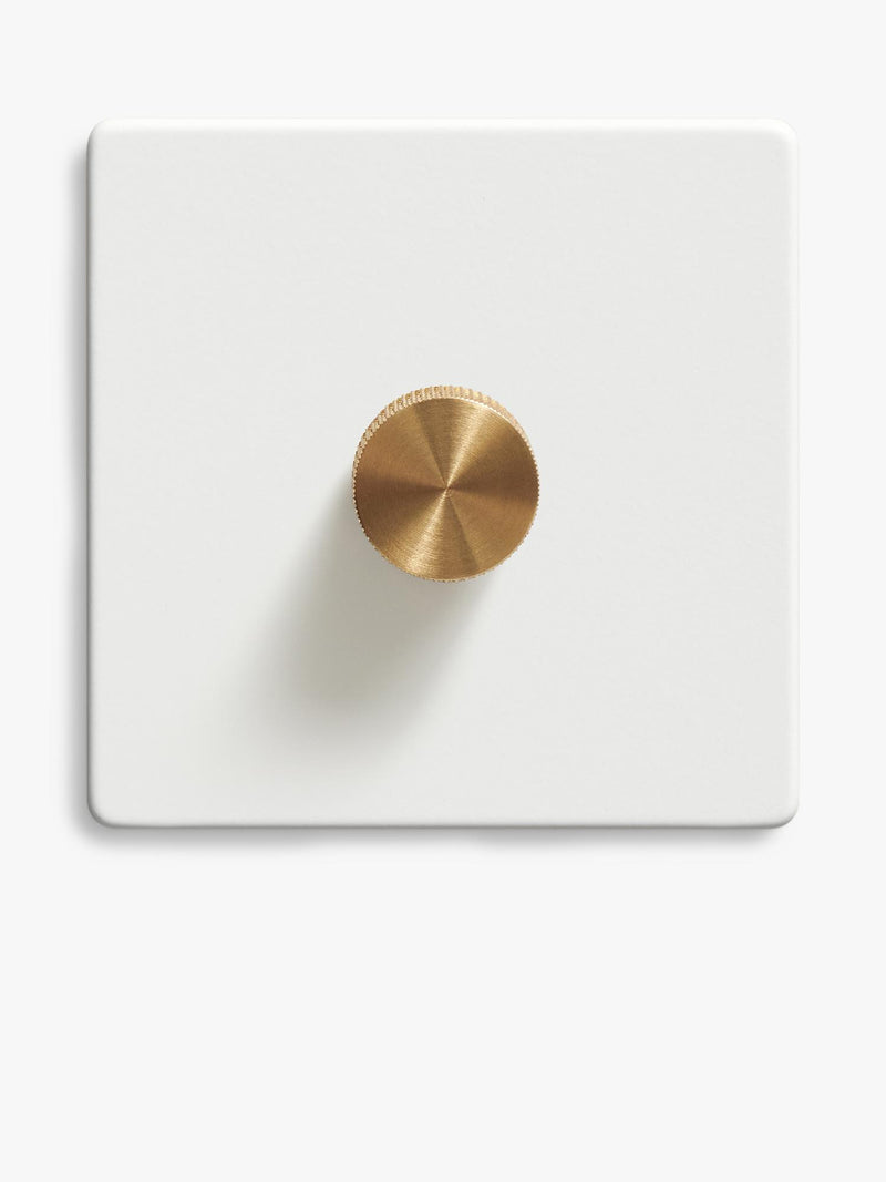 Dowsing & Reynolds single soft white dimmer switch, UK version