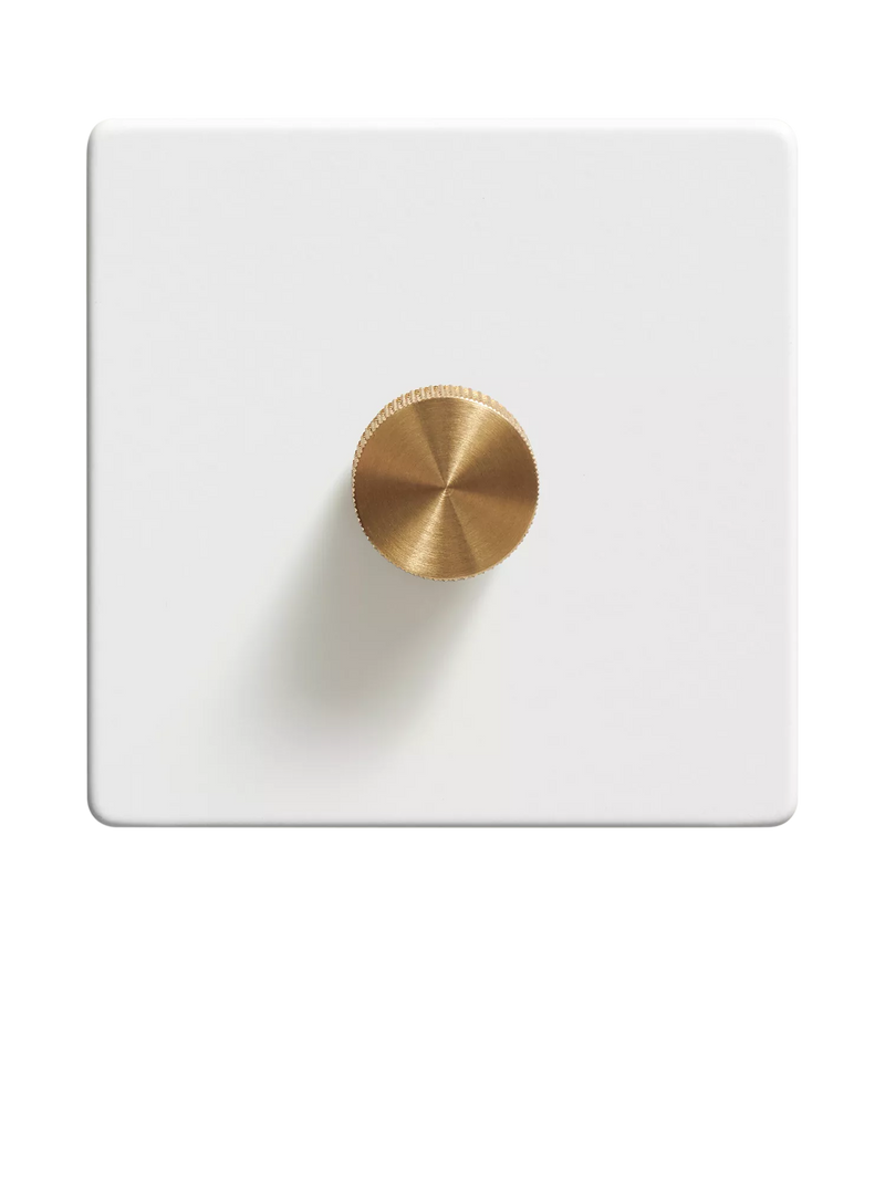 Dowsing & Reynolds single soft white dimmer switch, UK version