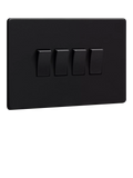 Dowsing & Reynolds quadruple rocker switch matt black, imported from the UK