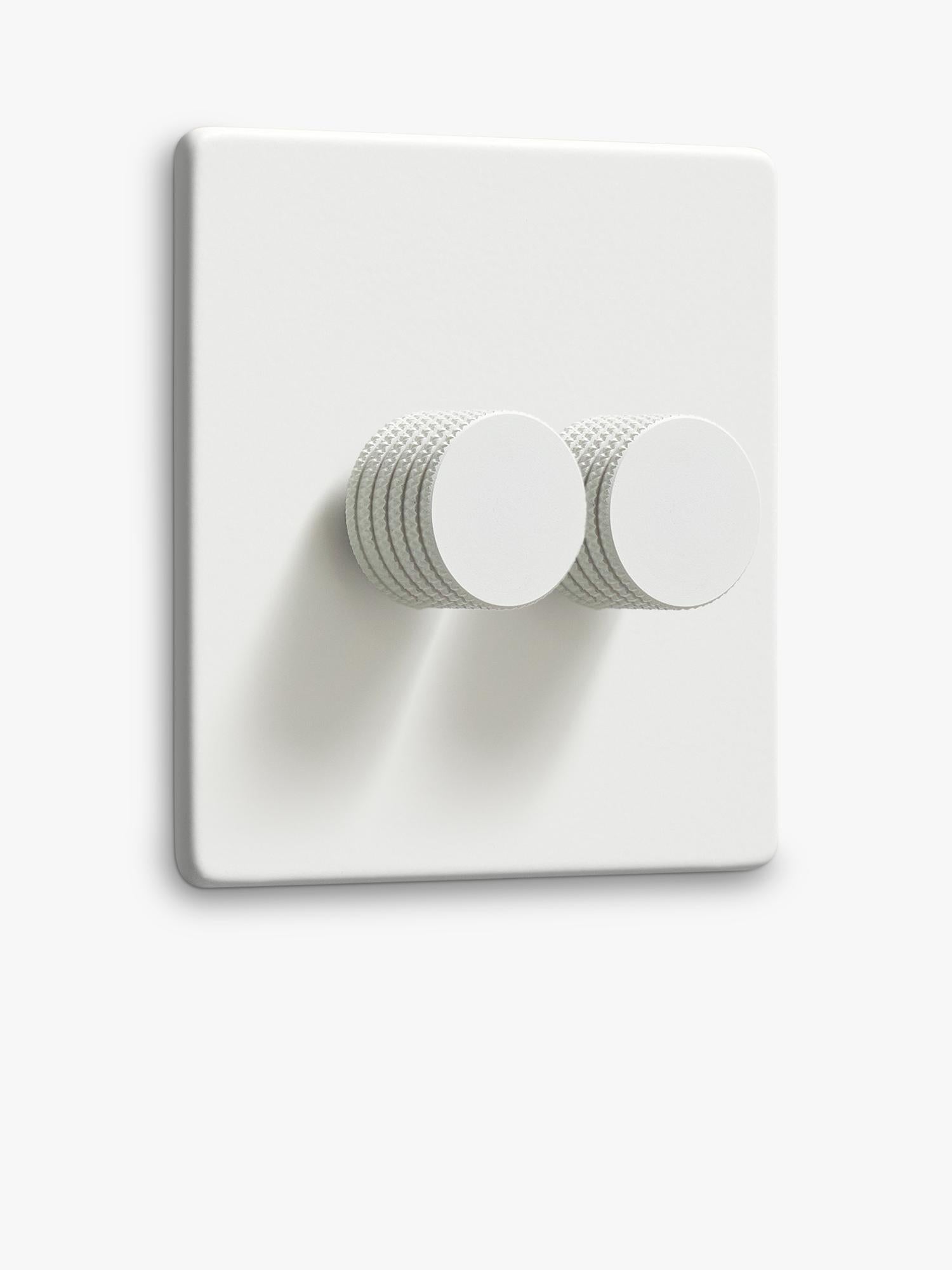 Dowsing & Reynolds soft white double dimmer switch (British brand)