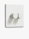Dowsing & Reynolds soft white double dimmer switch (British brand)