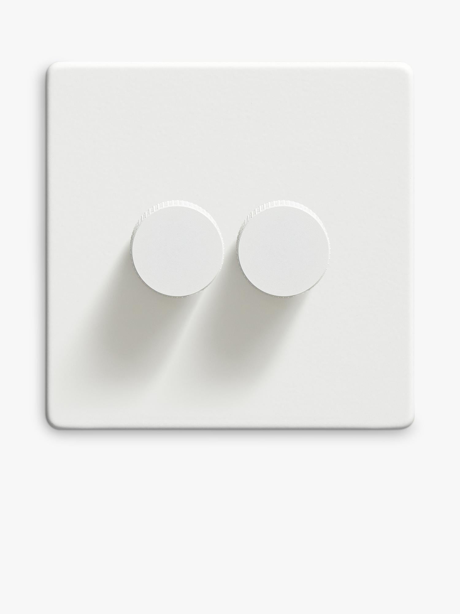 Dowsing & Reynolds soft white double dimmer switch (British brand)