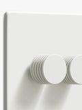 Dowsing & Reynolds soft white double dimmer switch (British brand)