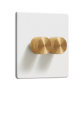 Dowsing & Reynolds soft white double dimmer switch (British brand)
