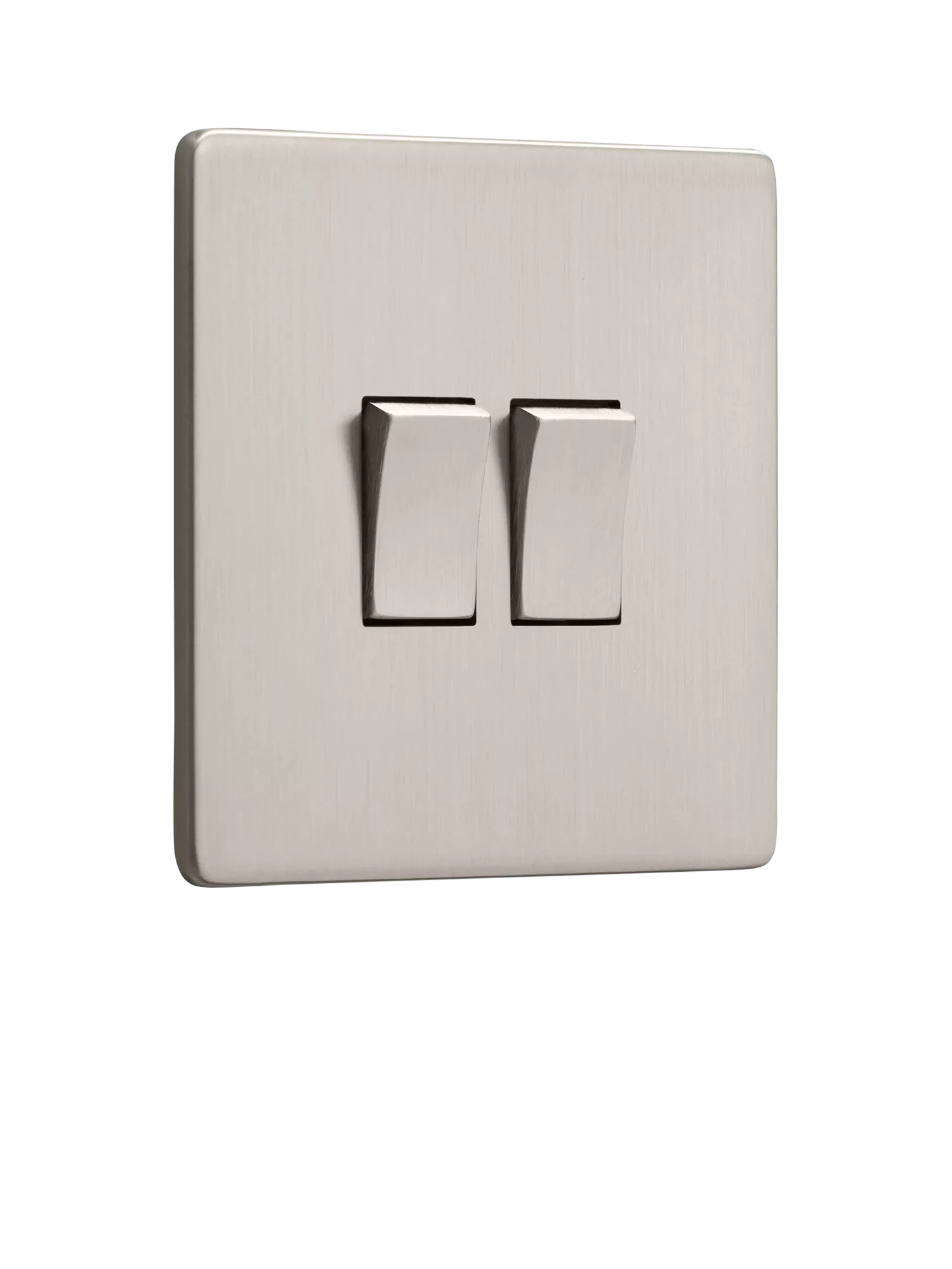Dowsing & Reynolds Soft Silver Double Rocker Switch