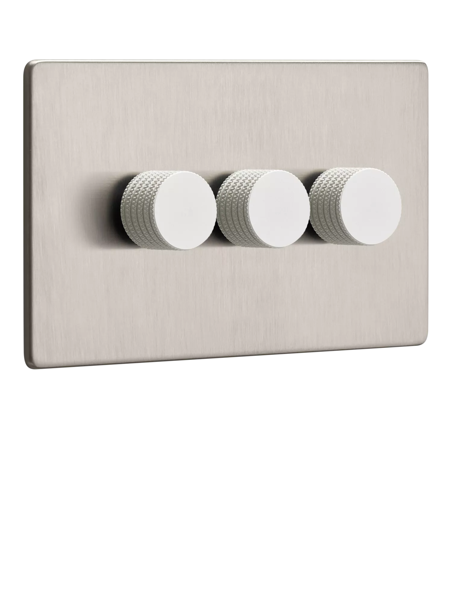 Dowsing & Reynolds soft silver triple dimmer switch, UK version
