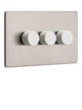 Dowsing & Reynolds soft silver triple dimmer switch, UK version