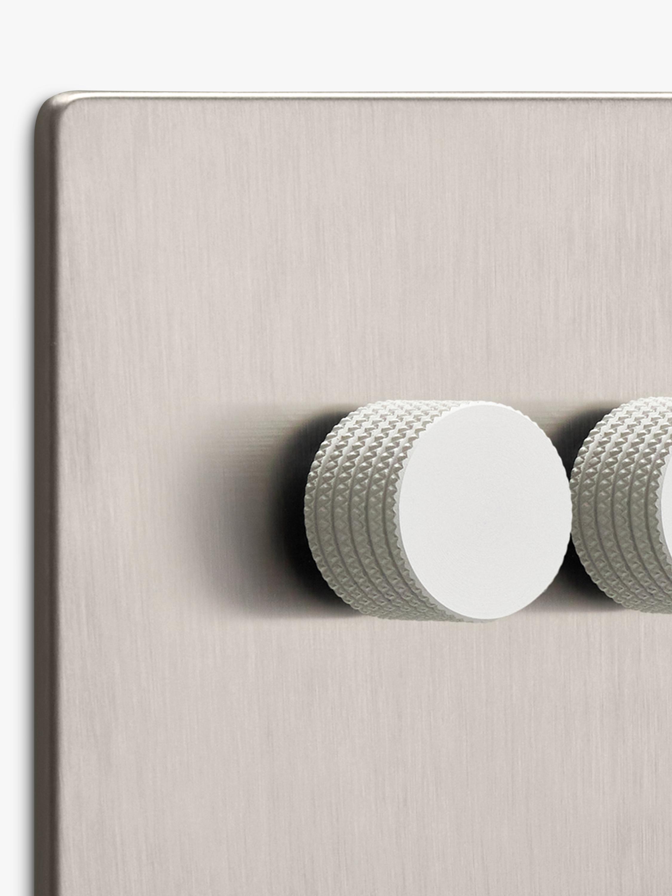 Dowsing & Reynolds soft silver triple dimmer switch, UK version