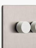 Dowsing & Reynolds soft silver triple dimmer switch, UK version