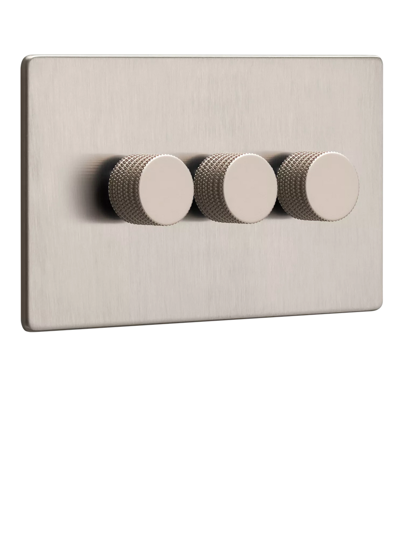 Dowsing & Reynolds Soft Silver Triple Dimmer Switch