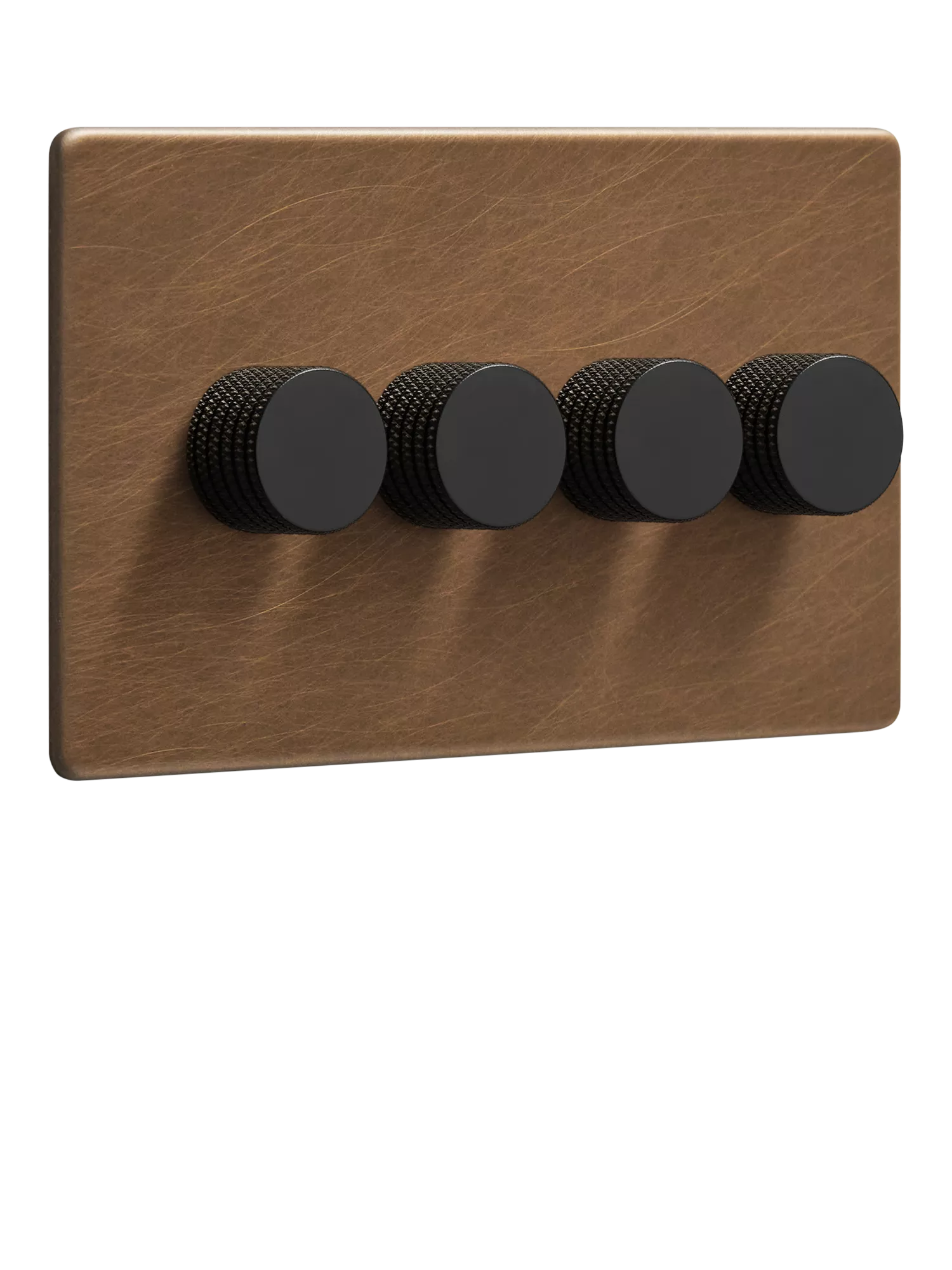 Dowsing & Reynolds Antique Brass Quadruple Dimmer Switch
