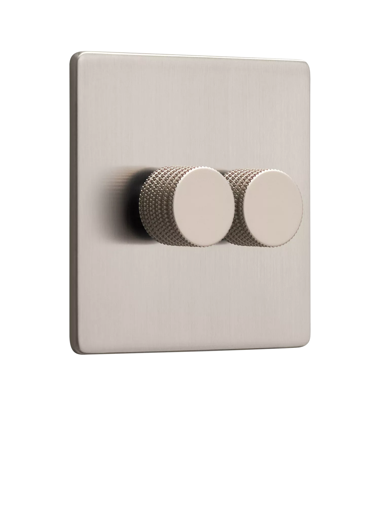 Dowsing & Reynolds Soft Silver Double Dimmer Switch