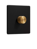 Dowsing & Reynolds Matt Black Single Dimmer Switch