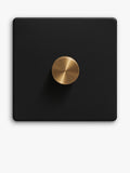 Dowsing & Reynolds matt black single dimmer switch, UK version