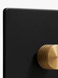 Dowsing & Reynolds matt black single dimmer switch, UK version